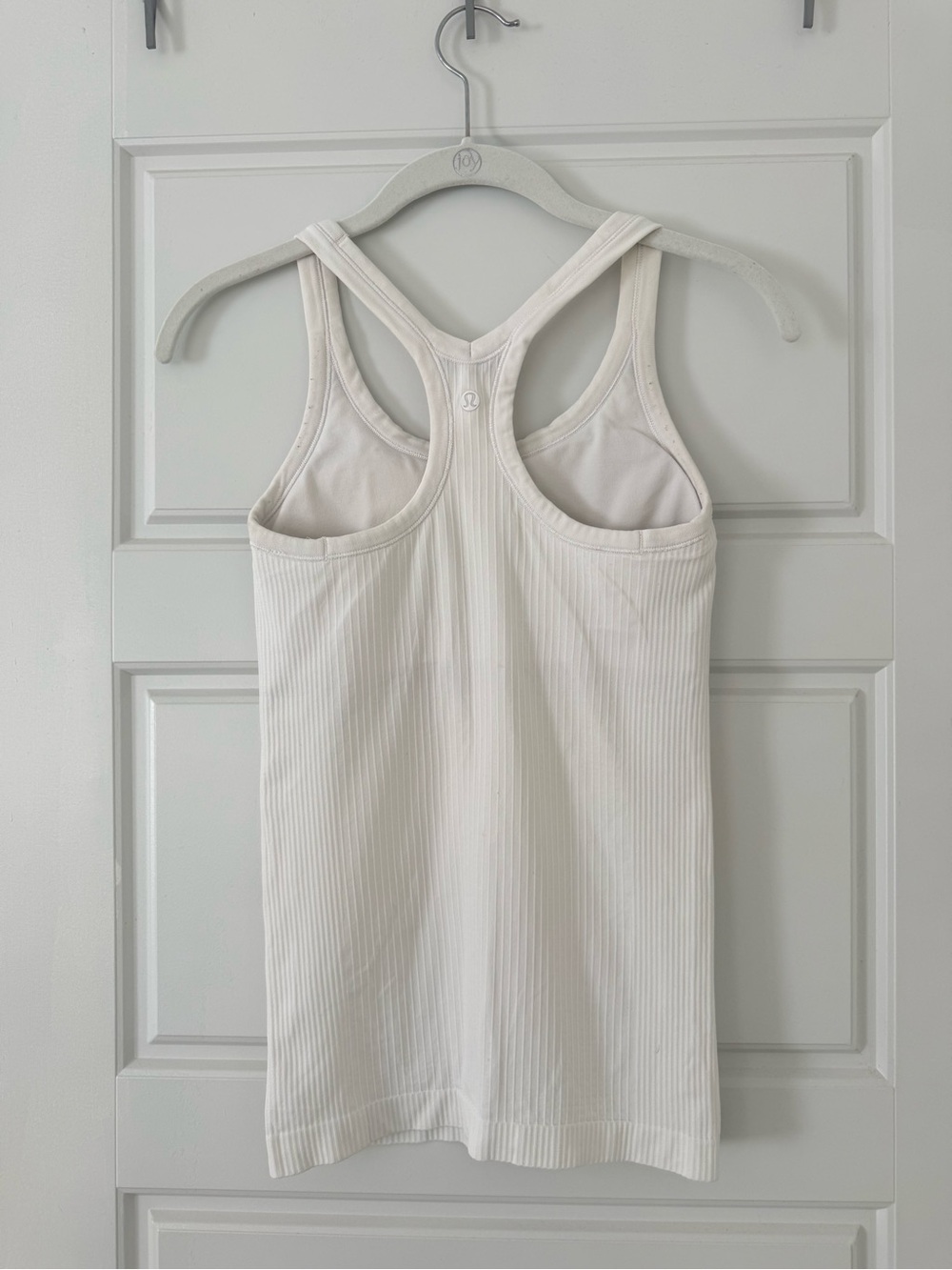 lululemon athletica White Ribbed Racerback Tank - Picture 4 of 4